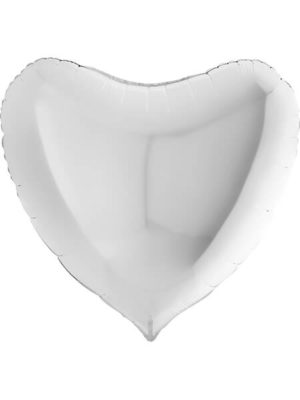 Большое сердце белое пастель Размер: (36") 90 см