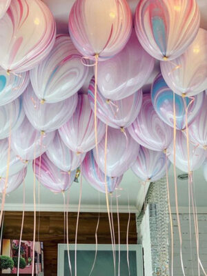 Набор надувных шариков под потолок «Разноцветный агат»
